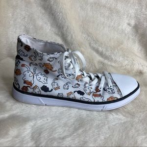 Neko Atsume Cat High Tops Canvas Shoes 41 11